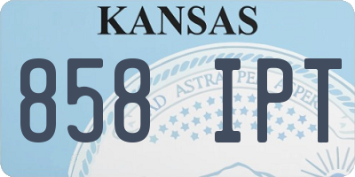 KS license plate 858IPT