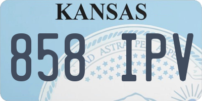 KS license plate 858IPV