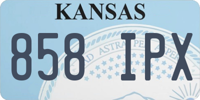 KS license plate 858IPX