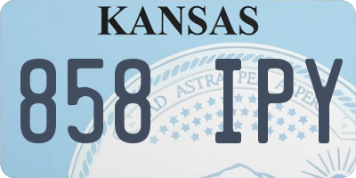 KS license plate 858IPY