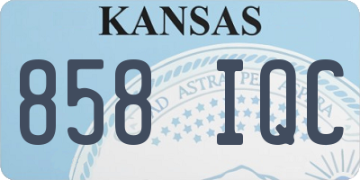 KS license plate 858IQC