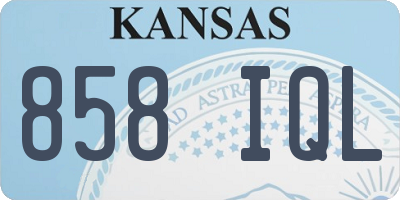 KS license plate 858IQL