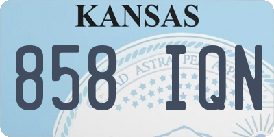 KS license plate 858IQN