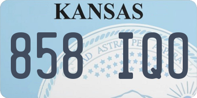 KS license plate 858IQO