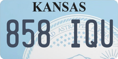 KS license plate 858IQU