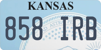 KS license plate 858IRB