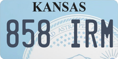 KS license plate 858IRM
