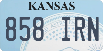 KS license plate 858IRN