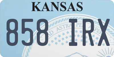 KS license plate 858IRX
