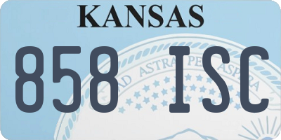 KS license plate 858ISC