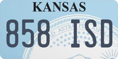 KS license plate 858ISD