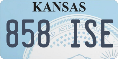 KS license plate 858ISE