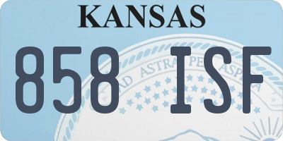 KS license plate 858ISF