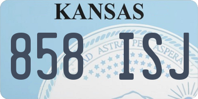 KS license plate 858ISJ