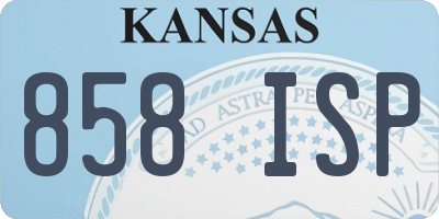 KS license plate 858ISP