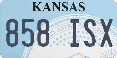 KS license plate 858ISX