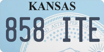 KS license plate 858ITE