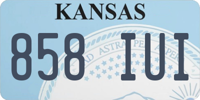 KS license plate 858IUI