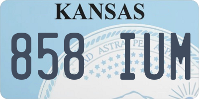 KS license plate 858IUM