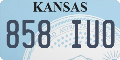 KS license plate 858IUO