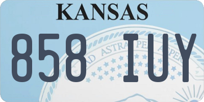 KS license plate 858IUY