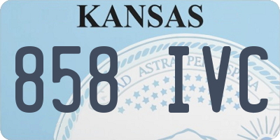 KS license plate 858IVC