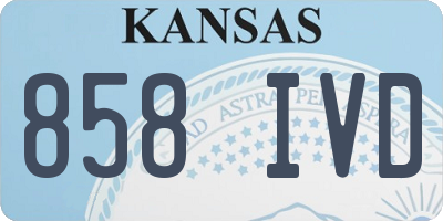 KS license plate 858IVD