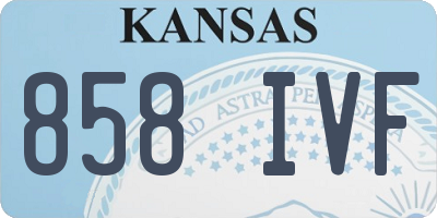 KS license plate 858IVF
