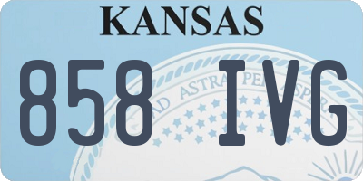 KS license plate 858IVG
