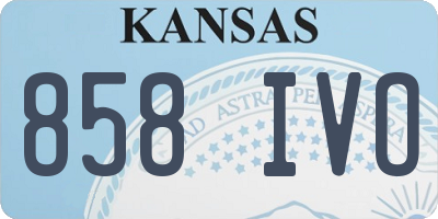 KS license plate 858IVO