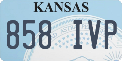 KS license plate 858IVP
