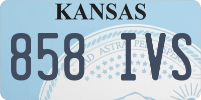 KS license plate 858IVS