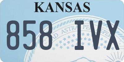 KS license plate 858IVX