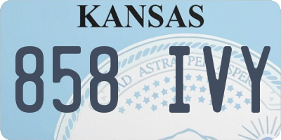 KS license plate 858IVY