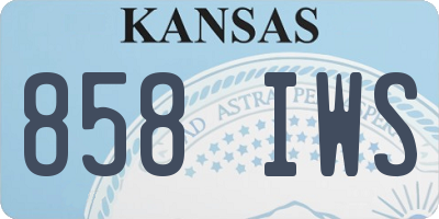 KS license plate 858IWS