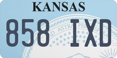 KS license plate 858IXD