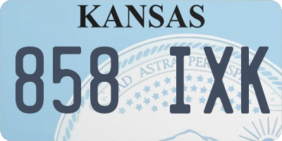 KS license plate 858IXK