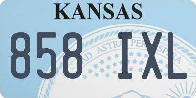 KS license plate 858IXL