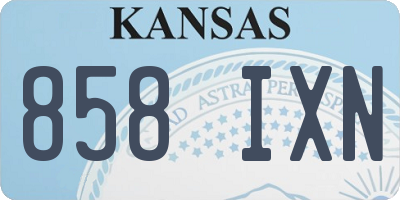 KS license plate 858IXN