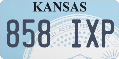 KS license plate 858IXP