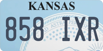 KS license plate 858IXR