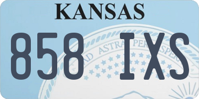 KS license plate 858IXS