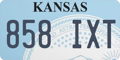 KS license plate 858IXT