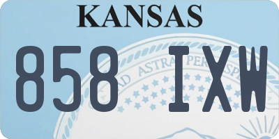 KS license plate 858IXW