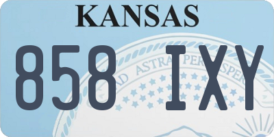 KS license plate 858IXY