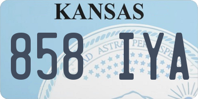 KS license plate 858IYA