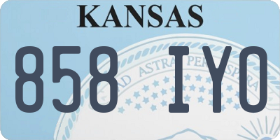 KS license plate 858IYO
