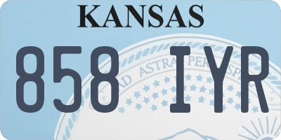 KS license plate 858IYR