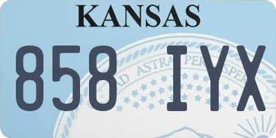 KS license plate 858IYX