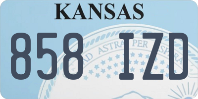 KS license plate 858IZD